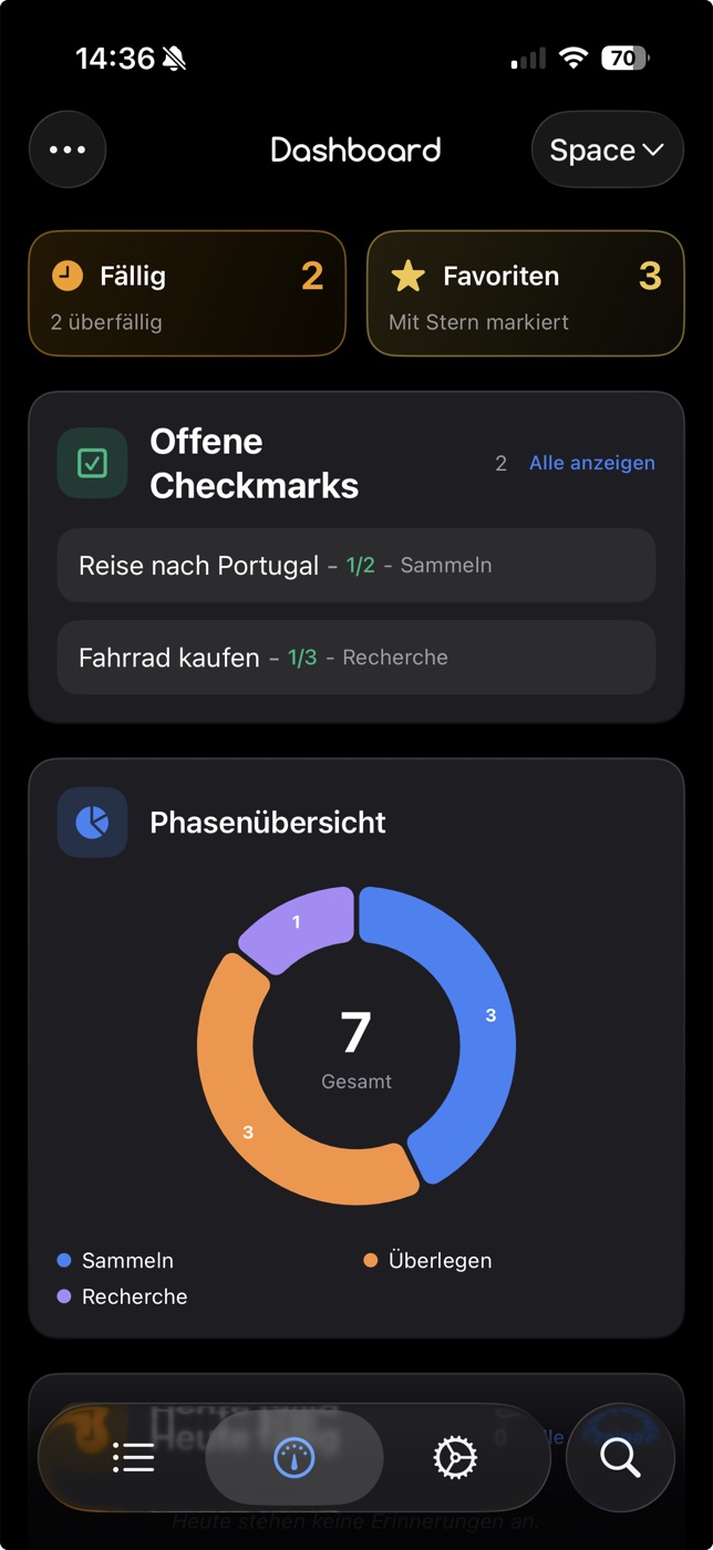 Phased App Dashboard View